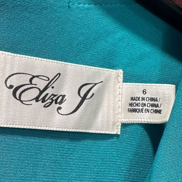 ELIZA J WRAP LOOK LONG SLEEVE DRESS - Picture 8 of 8